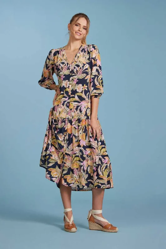 High-End Style Discounts Elegant Contour Madly Sweetly Pina Colada Midi Dress