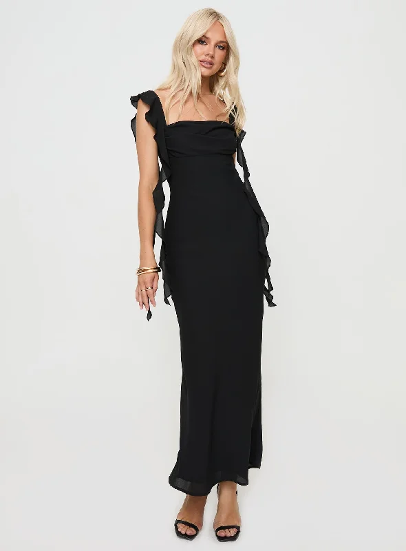 Bold Fashion Sales Bold Silhouette Lanai Maxi Dress Black