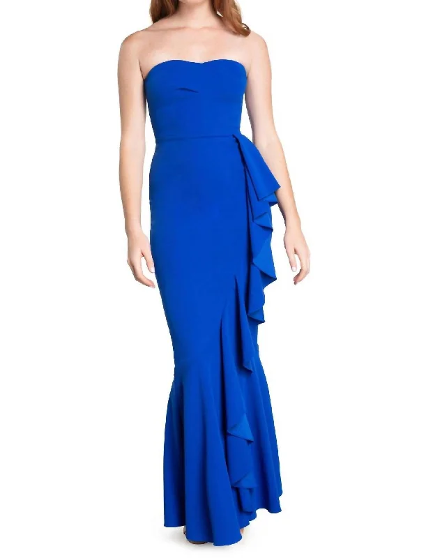 Modern Fashion Sale Feminine Grace Paris Gown In Electric Blue