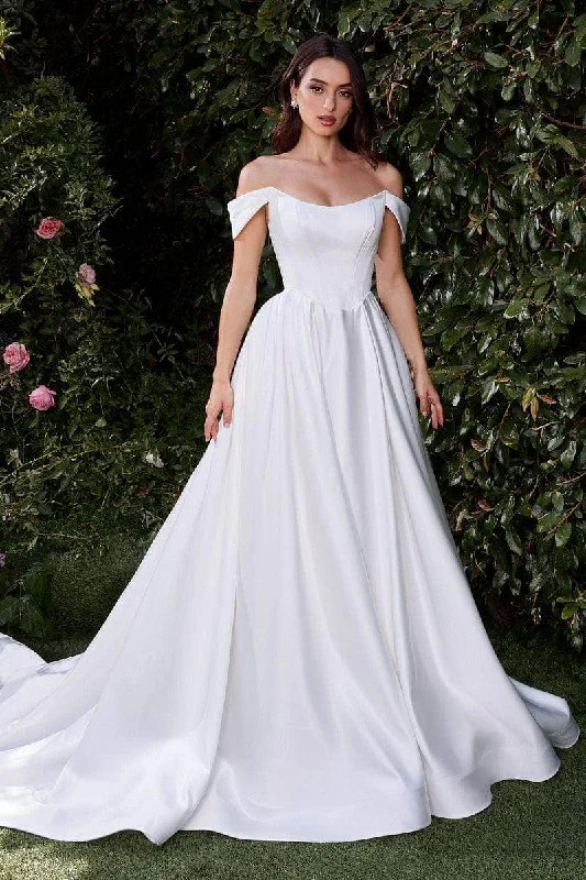 Buy More, Save More Dreamy Aesthetic Cinderella Divine Bridal CDS513W - Off-Shoulder Basque Ballgown