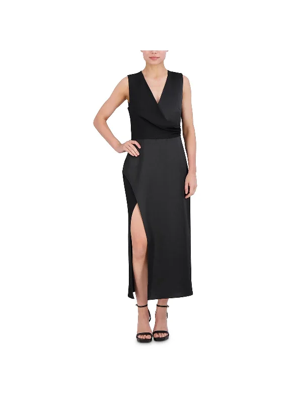 Refined Fashion Sale Effortless Sophistication Womens Faux Wrap Sleeveless Cocktail And Party Dress