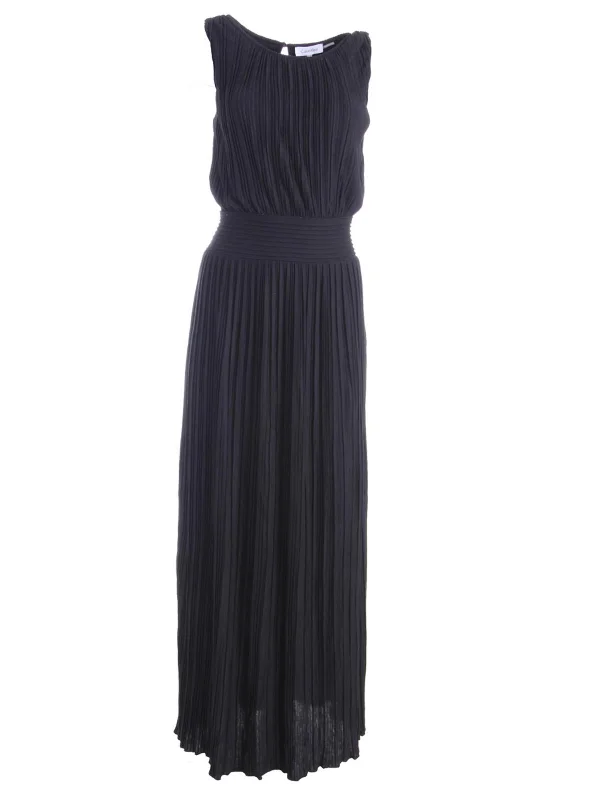 Flash Sale Fever Casual Elegance Womens Pleated Sleeveless Evening Dress