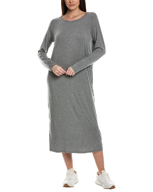 Special Offers, Don't Miss Vintage Elegance EILEEN FISHER Jewel Neck Midi T-Shirt Dress