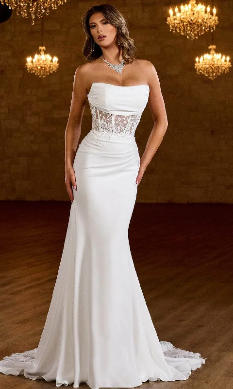 Must Haves Refined Look Rachel Allan Bridal RB2185 - Cowl Illusion Embroidered Bridal Gown