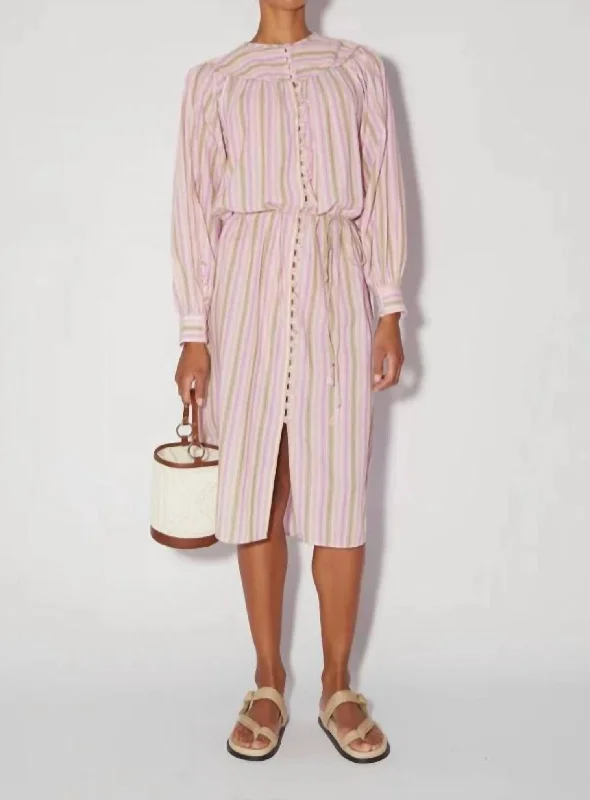 Stay Ahead In Style Effortless Grace Suelo Shirt Dress In Sunrise Stripe