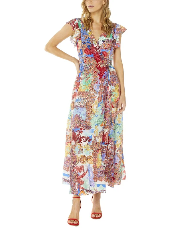 New Season Fashion Preview Sale Feminine Elegance Robert Graham Lucia Sleeveless Silk-Blend Dress