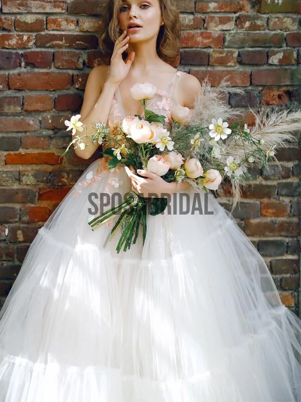 Latest Trends Bohemian Vibe A-line Dream Elegant Vintage Long Wedding Dresses WD0500