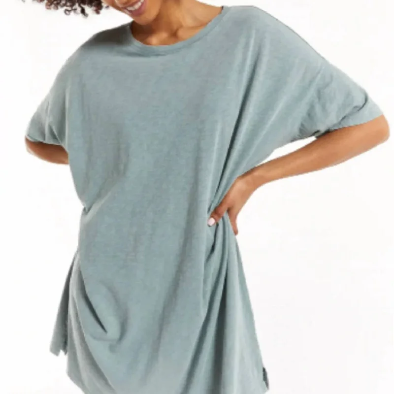 Winter Warehouse Sale Graceful Movement Delta T Shirt Dress In Light Green